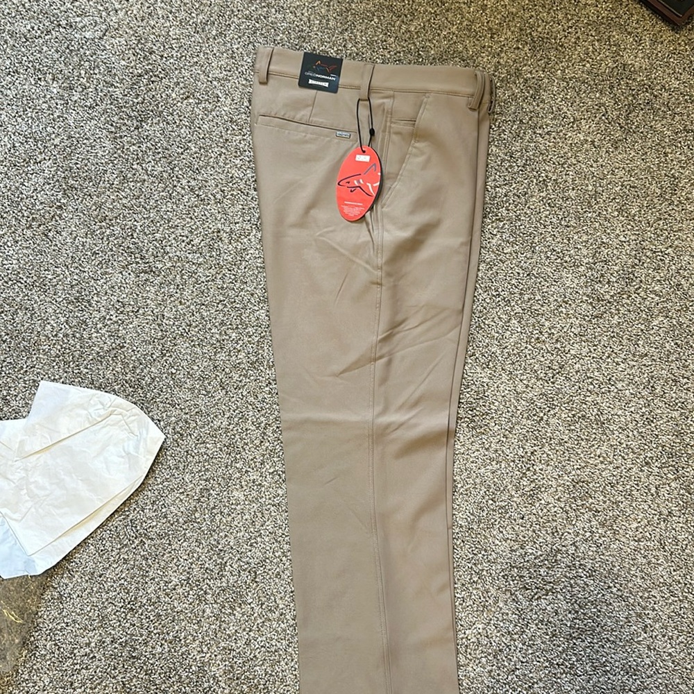 Greg Norman ML75 Microlux Golf Pants Khaki Stretch 30x30